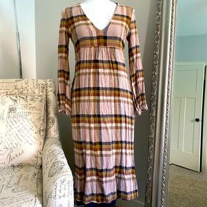 Zara plaid midi dress